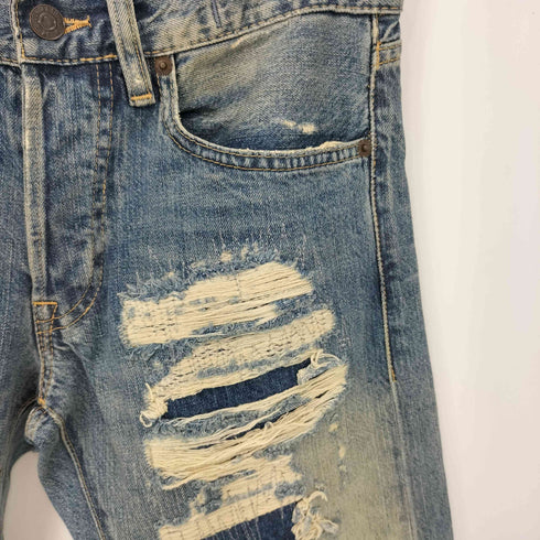 デニムアンドサプライ ラルフローレン DENIM & SUPPLY RALPH LAUREN ダメージ スキニーデニムパンツ Y2K レディース  27/32